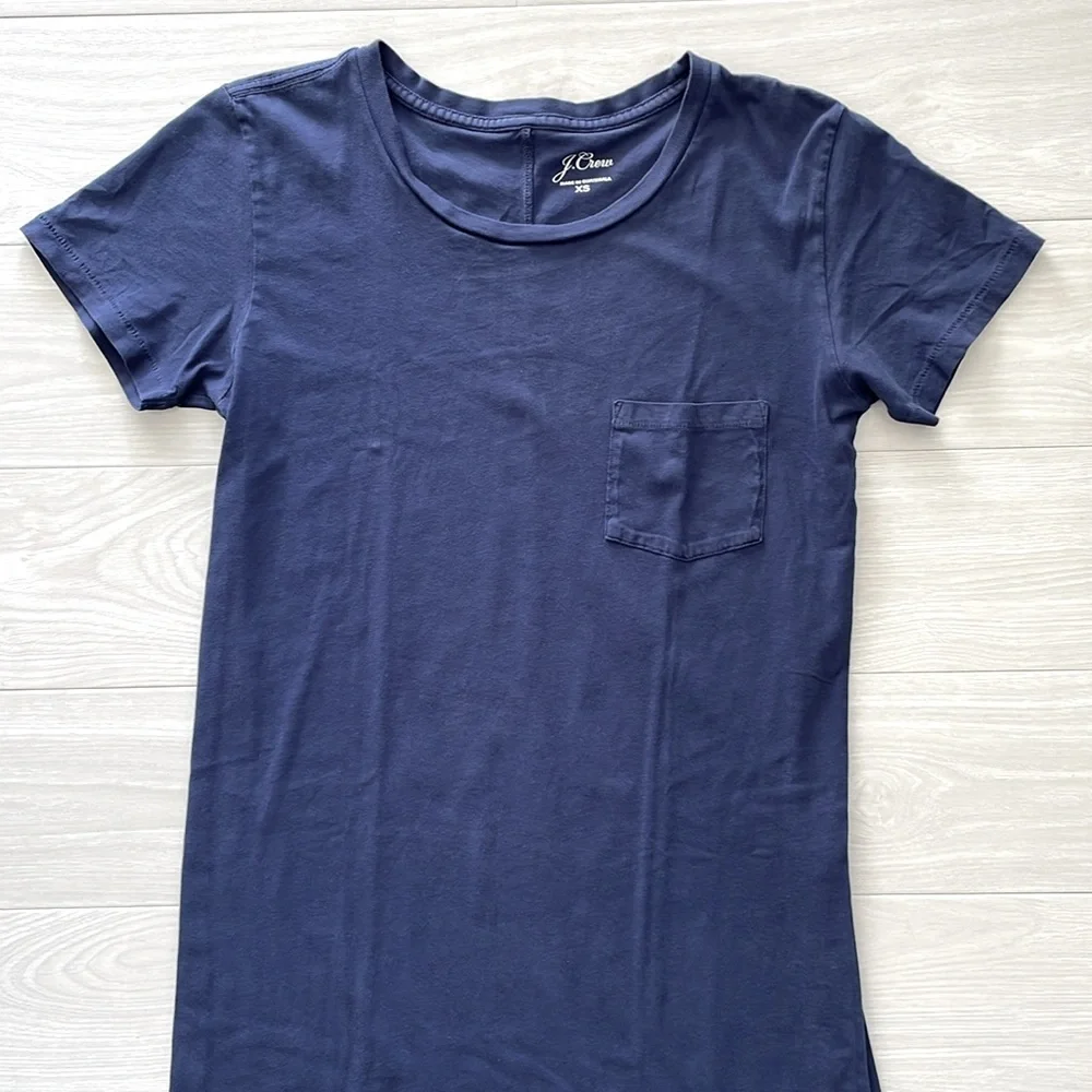 J. Crew Navy T-Shirt Dress - Picture 2 of 7